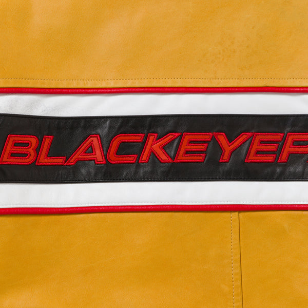 Racing Leather Jacket, Yellow