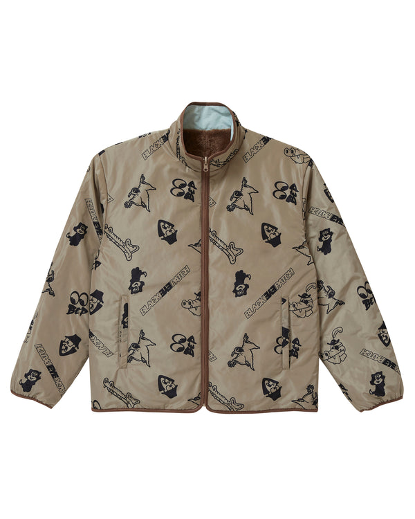 GASIUS REVERSIBLE FLEECE JACKET BEIGE / BEIGE