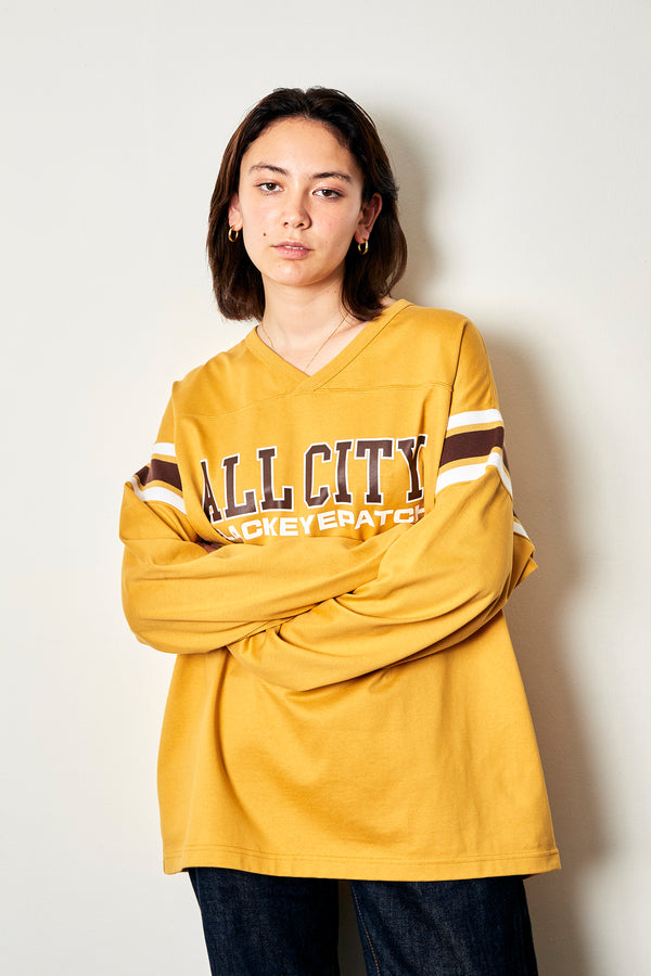 ALL CITY FOOTBALL HEAVY-WEIGHT TEE MUSTARD