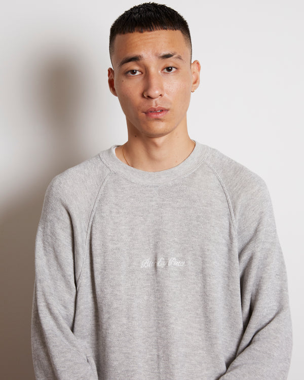 ROYAL SCRIPT RAGLAN CREW SWEAT H.GRAY