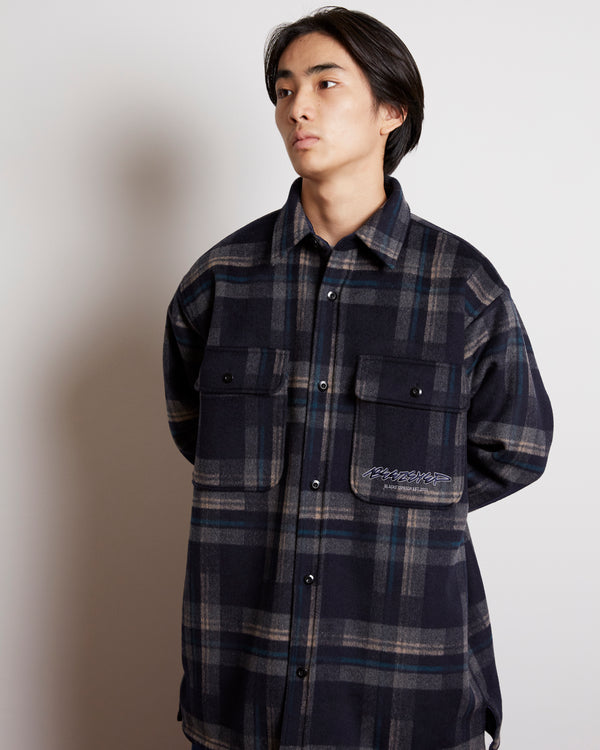 BEEZ-EYE-P Script Logo CPO Jacket Multi